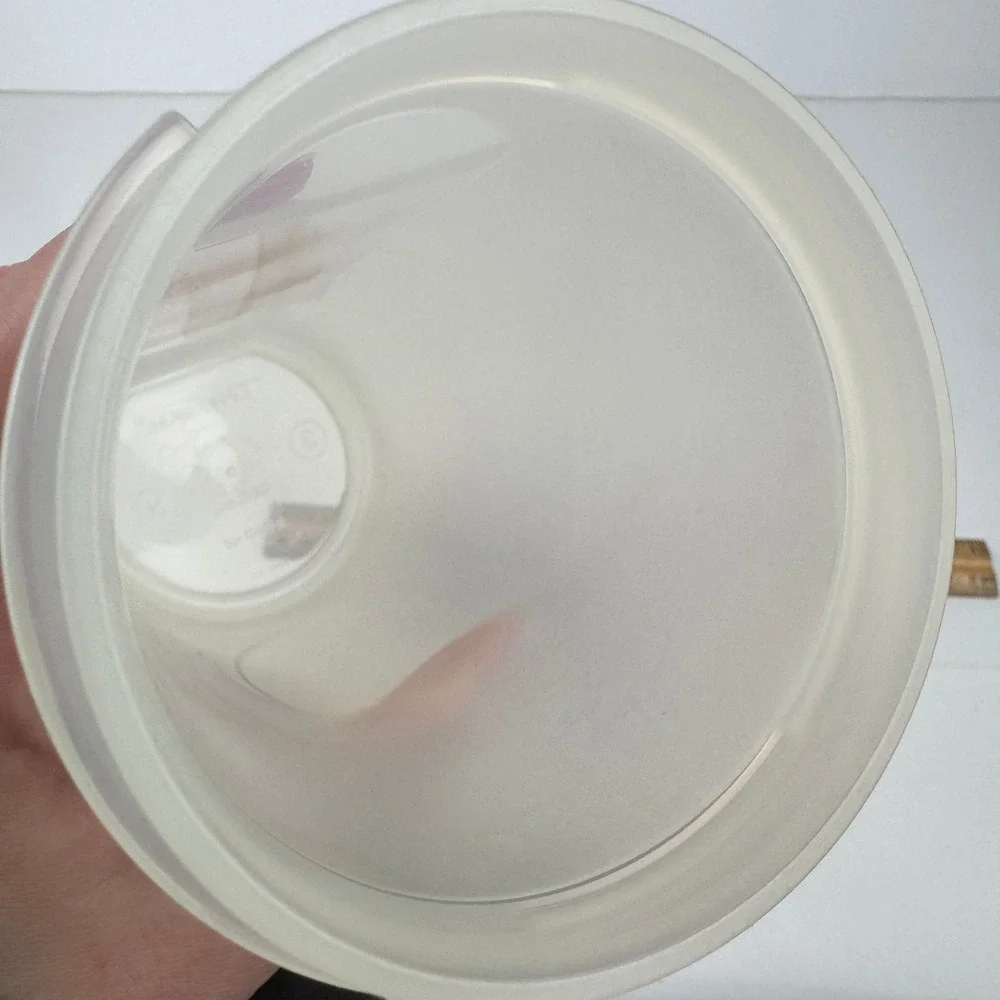 Vtg Plastic Tupperware 22floz Modular Mate Clear Bottom Brown Lid 1641-23‎ READ